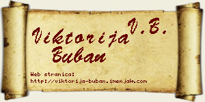 Viktorija Buban vizit kartica
